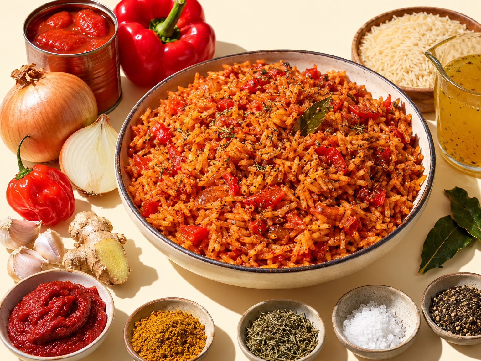 BBQ jollof rice ready to serve